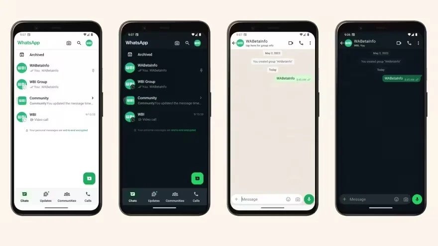 imagem da nova interface do Whatsapp