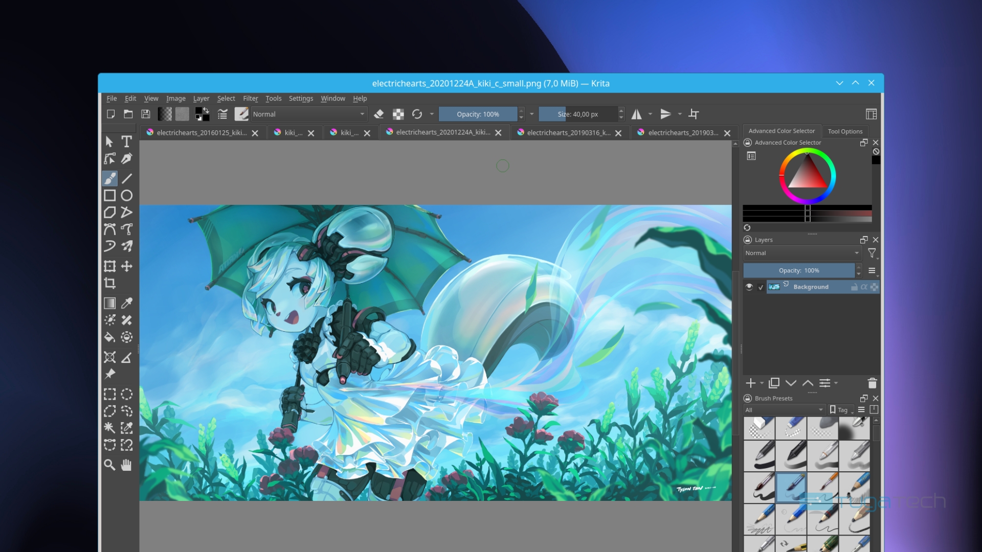 editor de imagens Krita