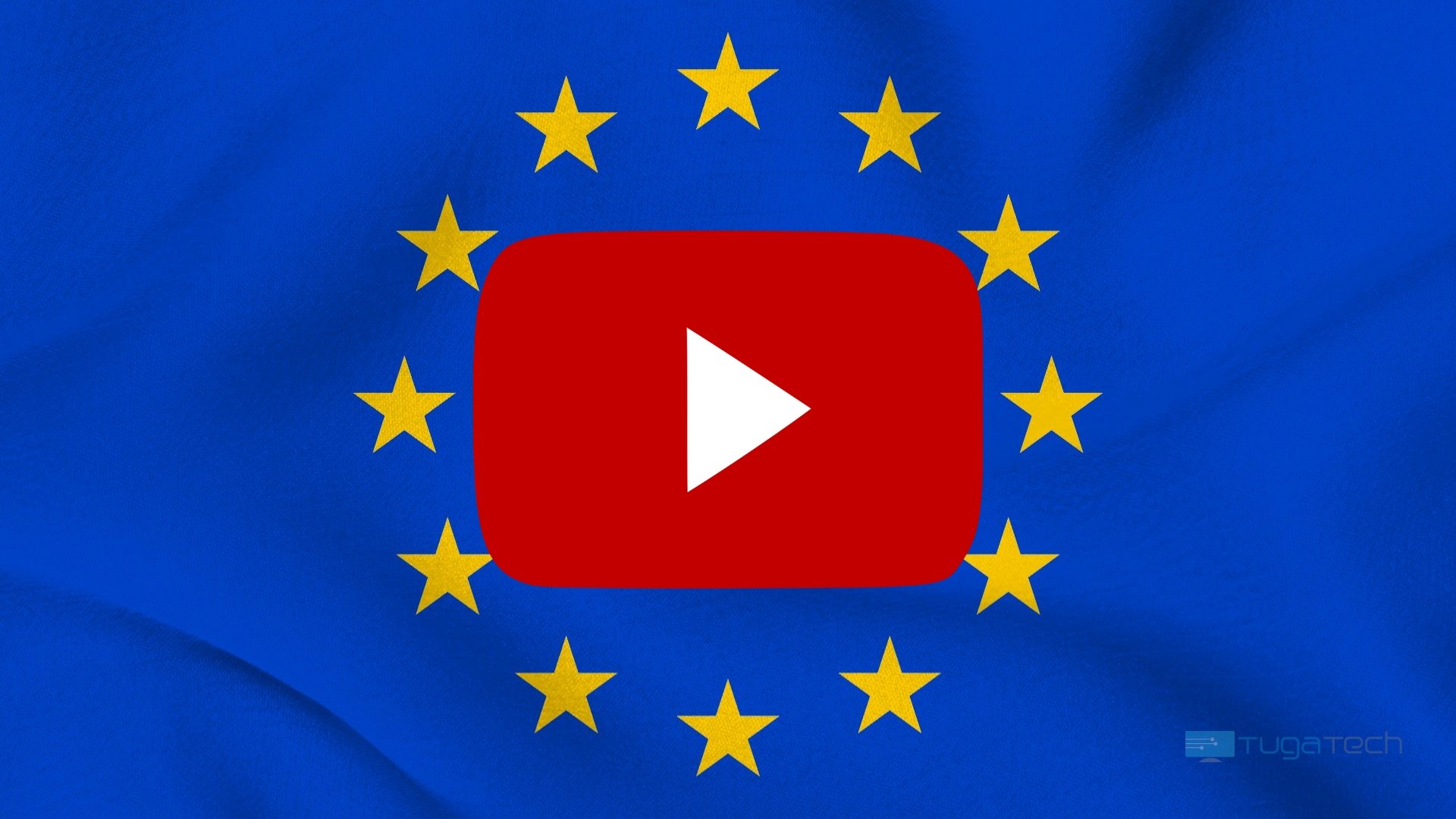 Europa com logo do Youtube