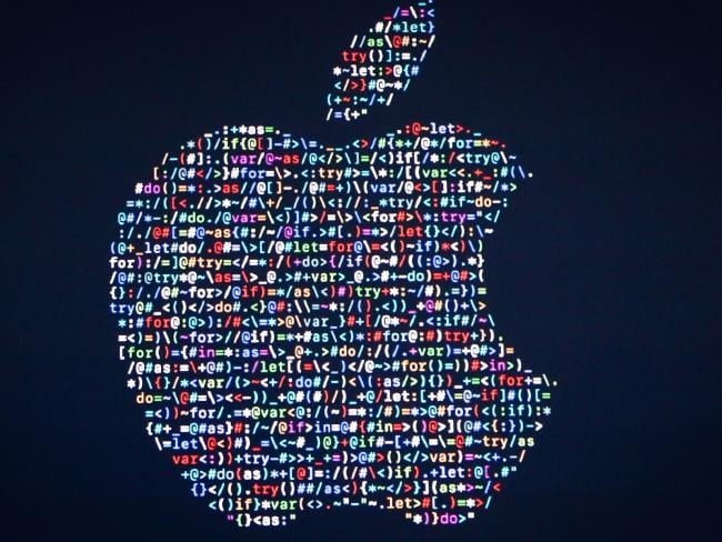 apple logo código