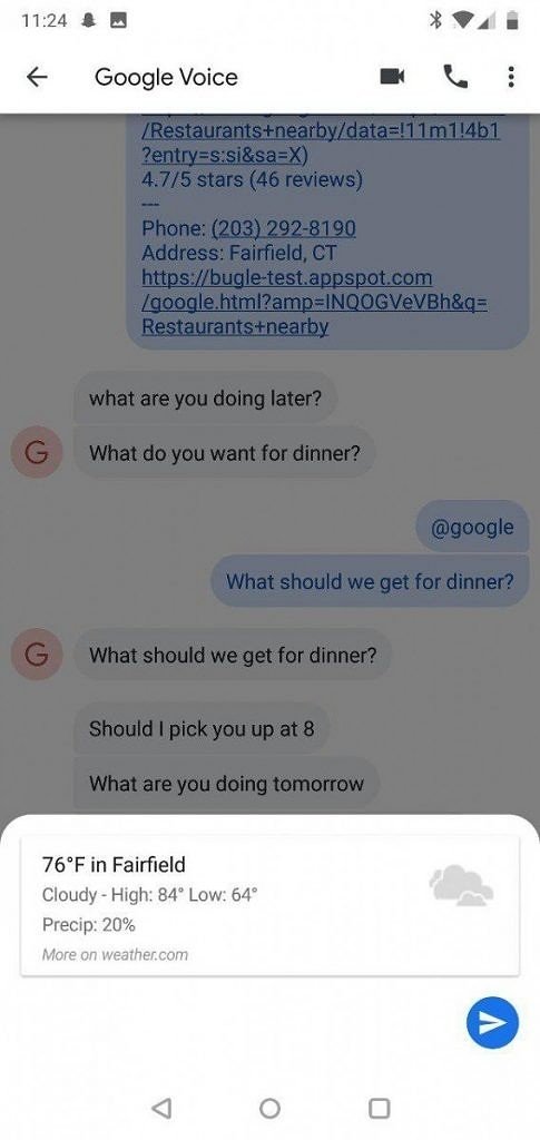 android mensagens e google assistente