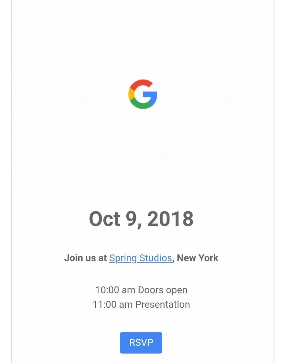 convite da google