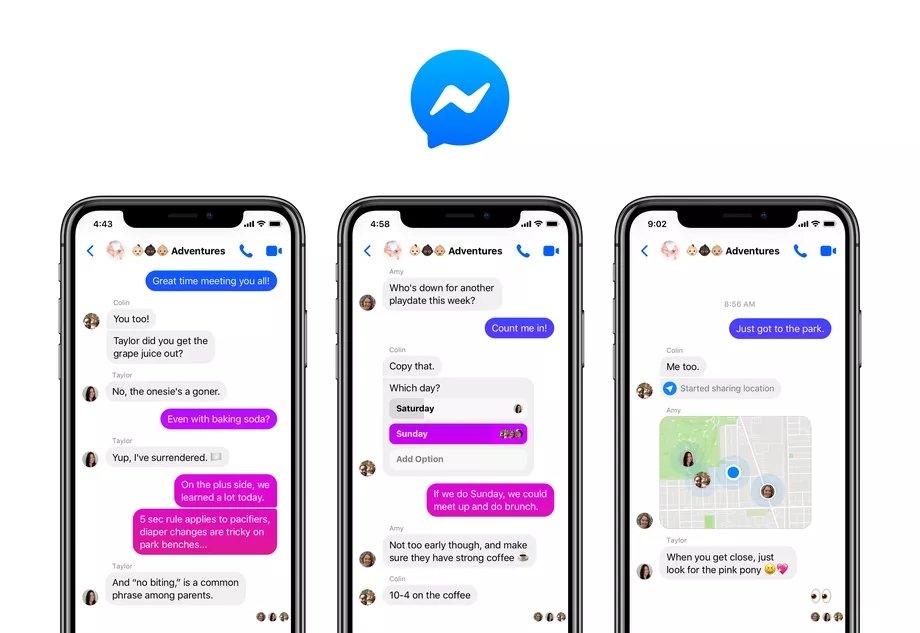 nova interface conversas messenger