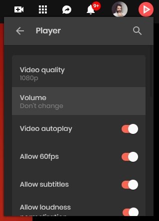 funcionalidades controlo player youtube