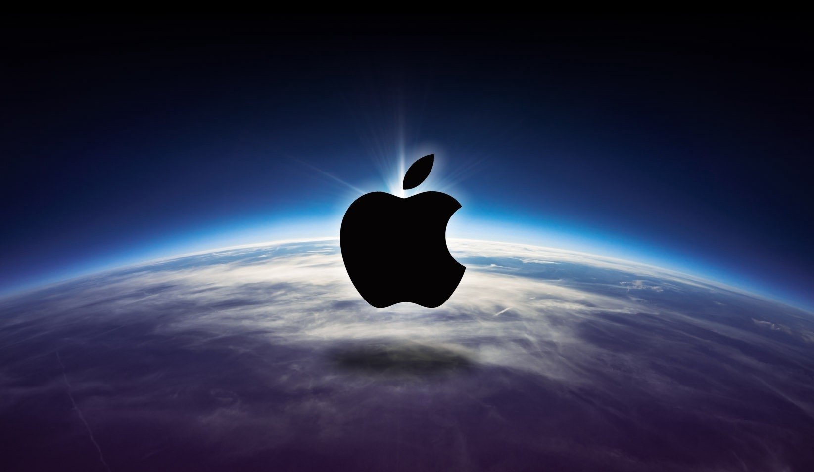 apple logo space