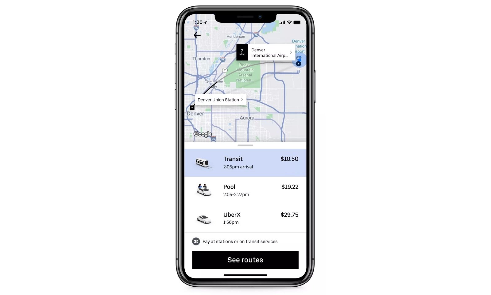 uber transportes públicos teste