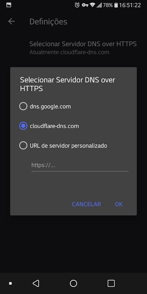 intra selecionar DNS