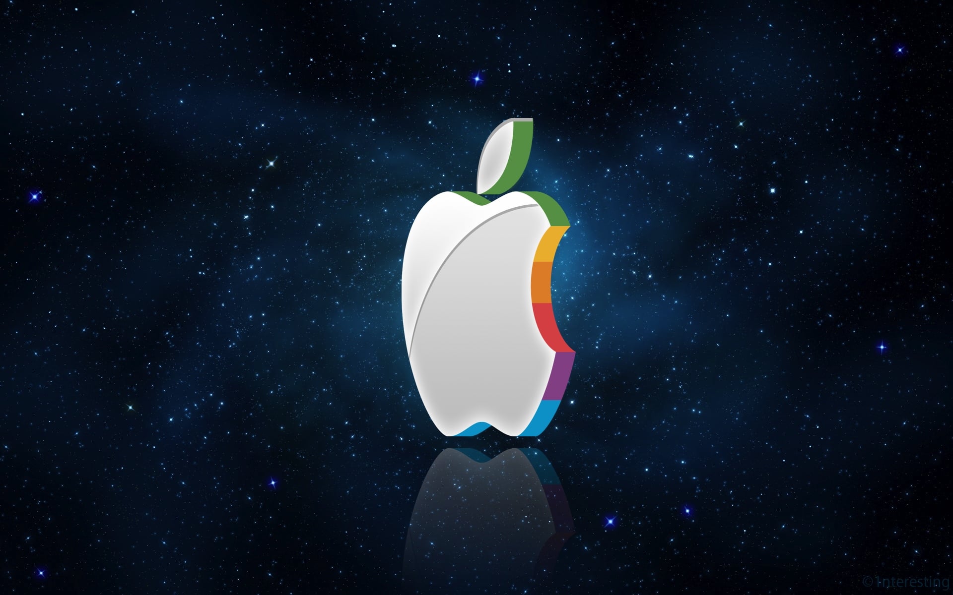logotipo da apple em cores vivas