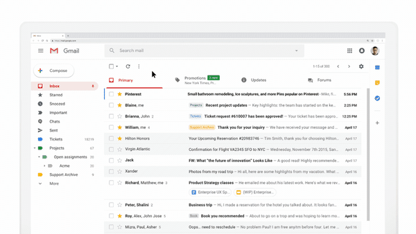 pinterest carregamento via o gmail