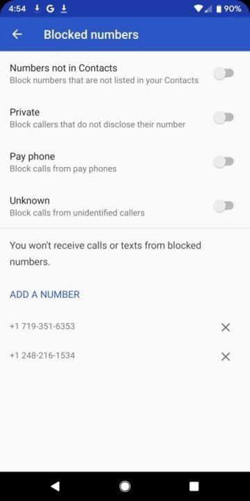 bloqueio de chamadas no android q