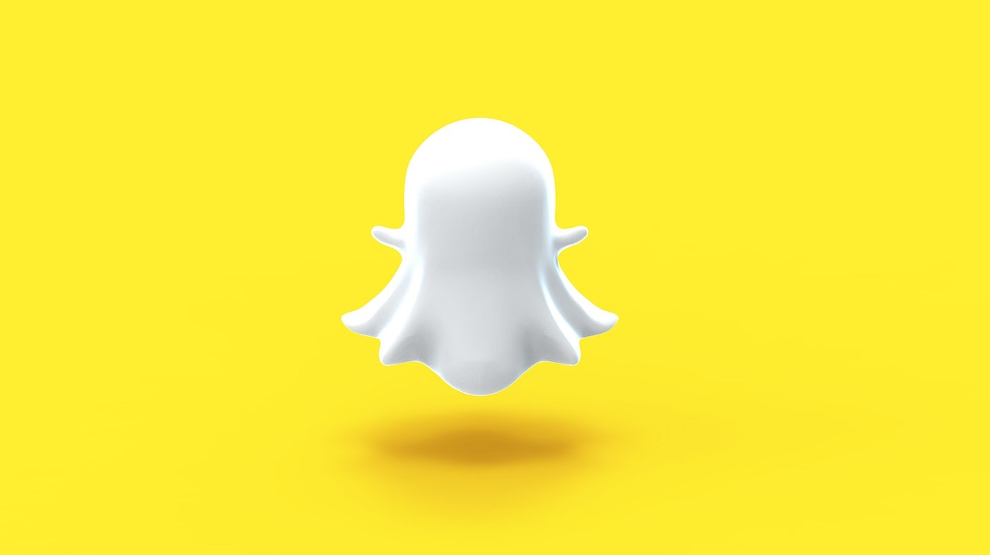 Snapchat logo de fantasma 3D