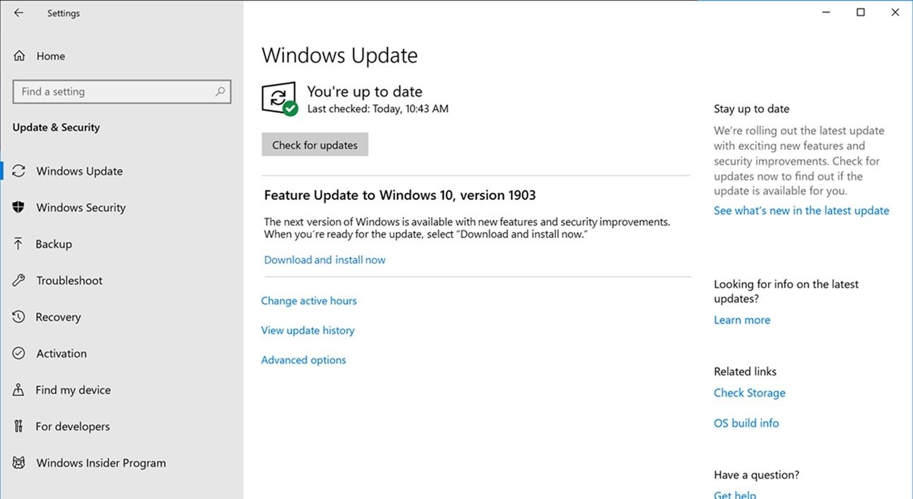 nova atualização de maio do Windows 10 2019