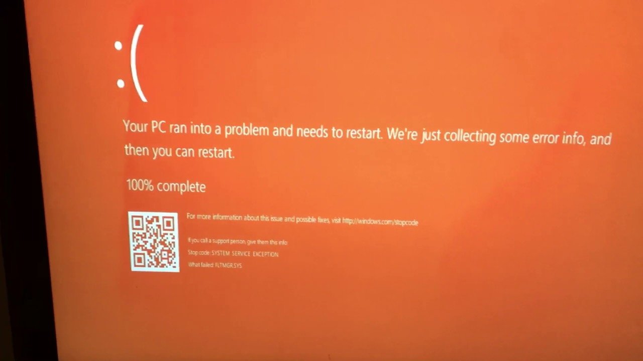 Windows 10 orange error