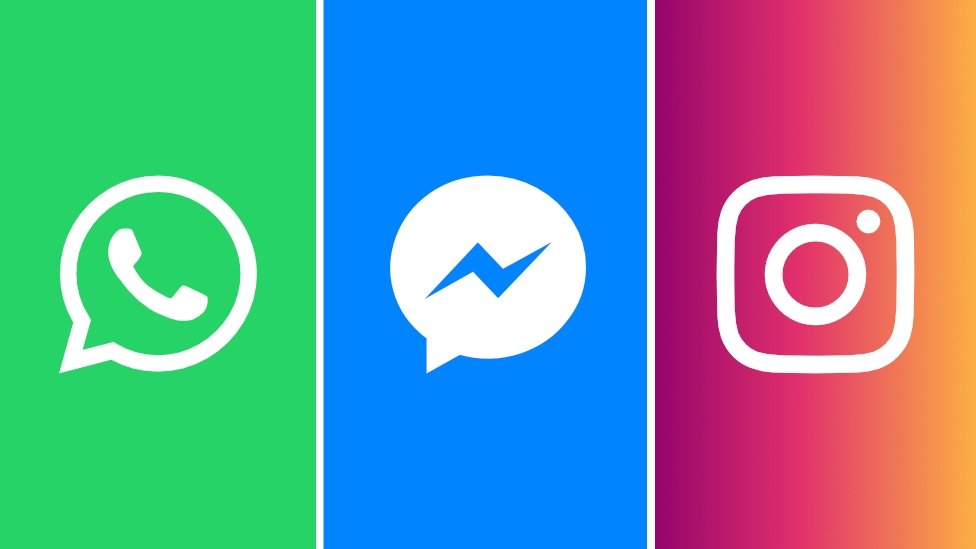 Facebook messenger instagram e WhatsApp