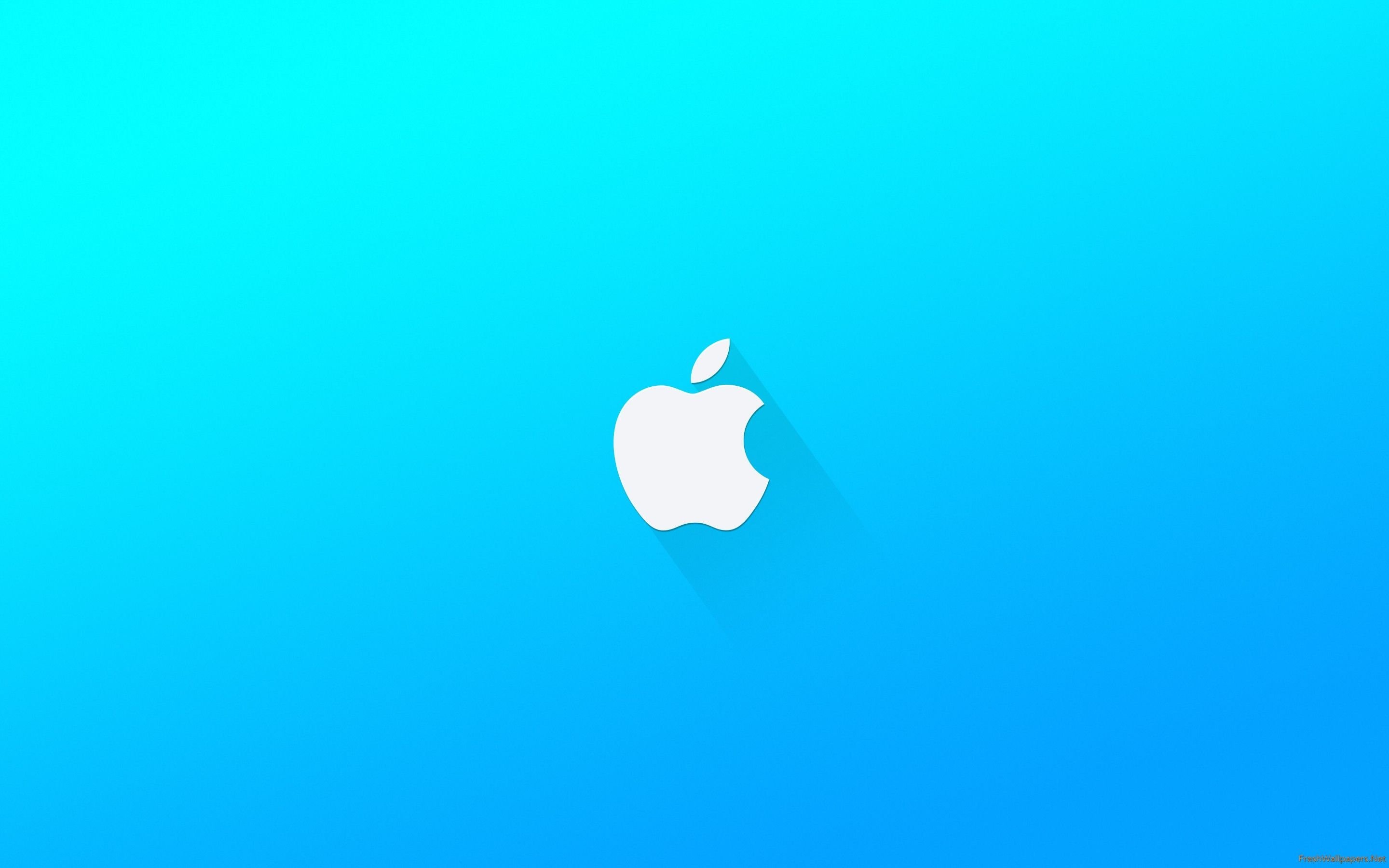 apple logo sobre fundo azul