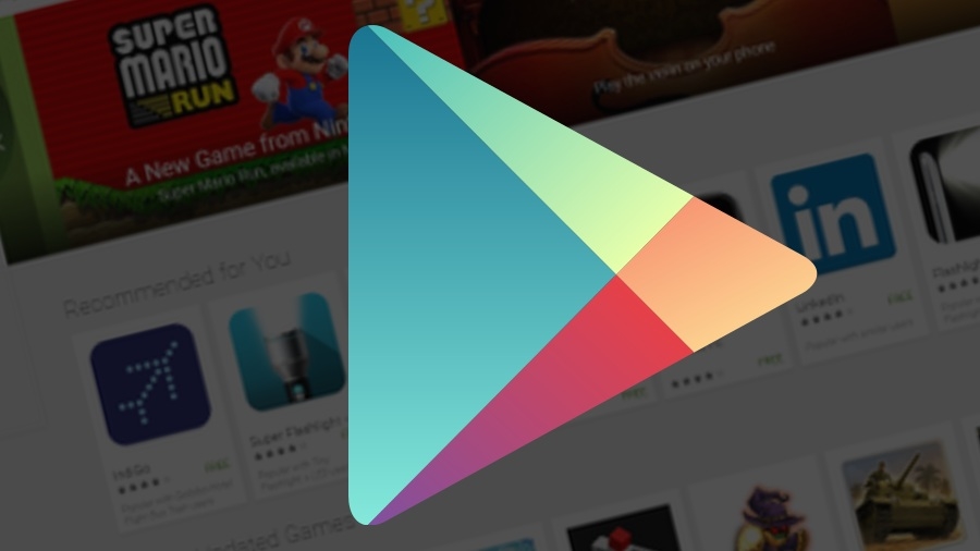 Play Store logo e fundo de aplicações