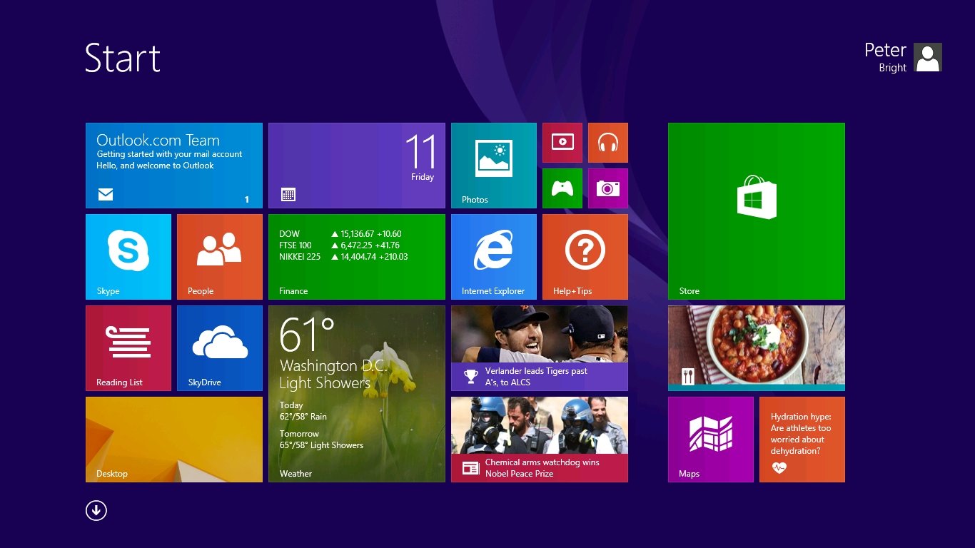 Windows 8 interface