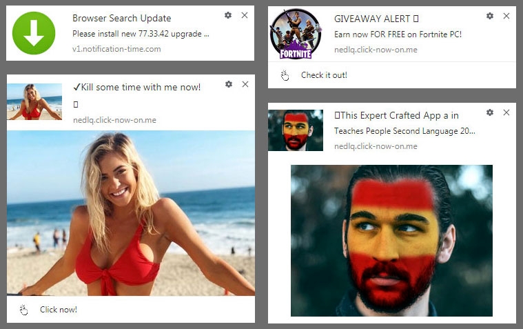 notificações spam navegador