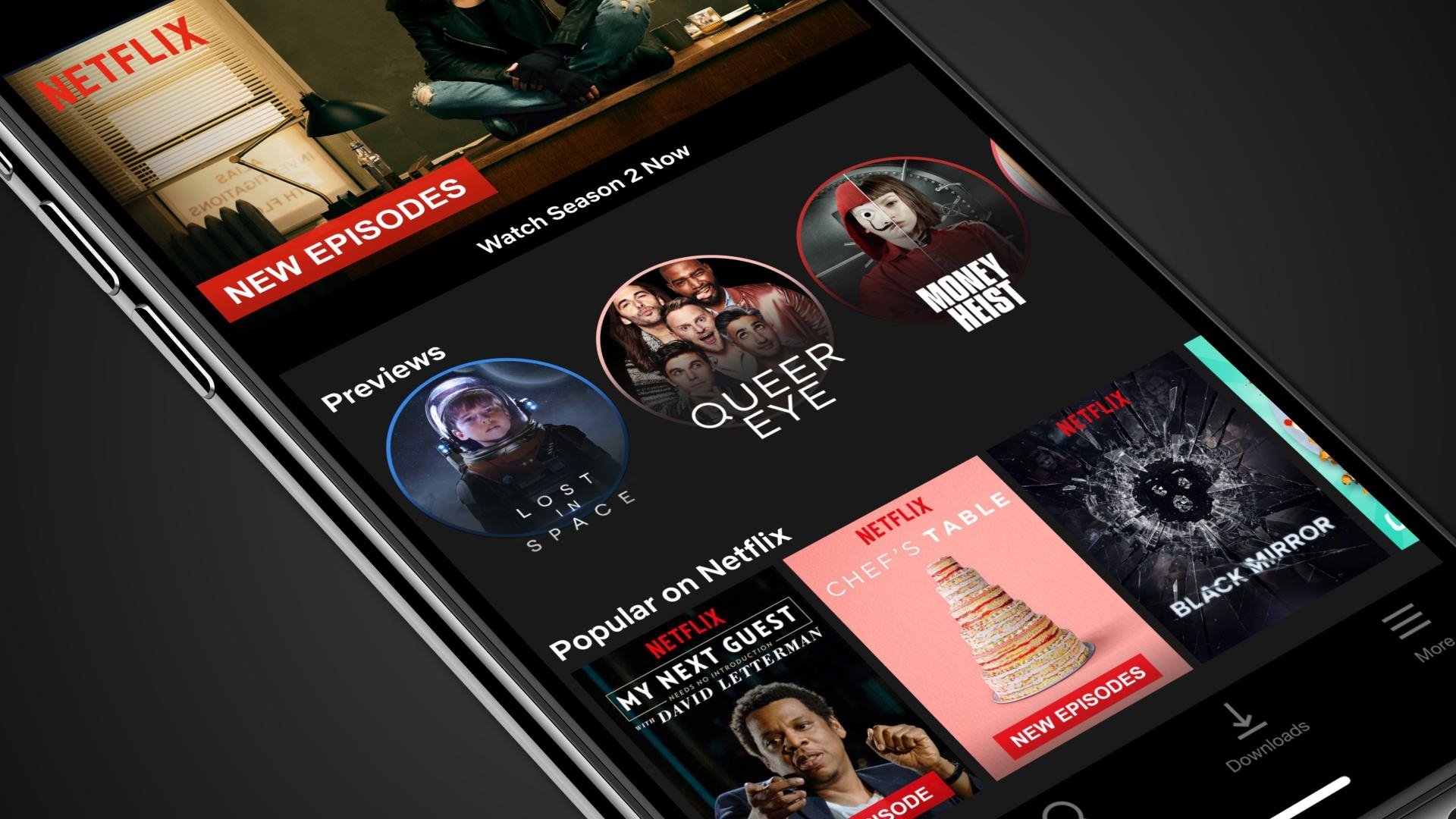 Netflix app smartphone