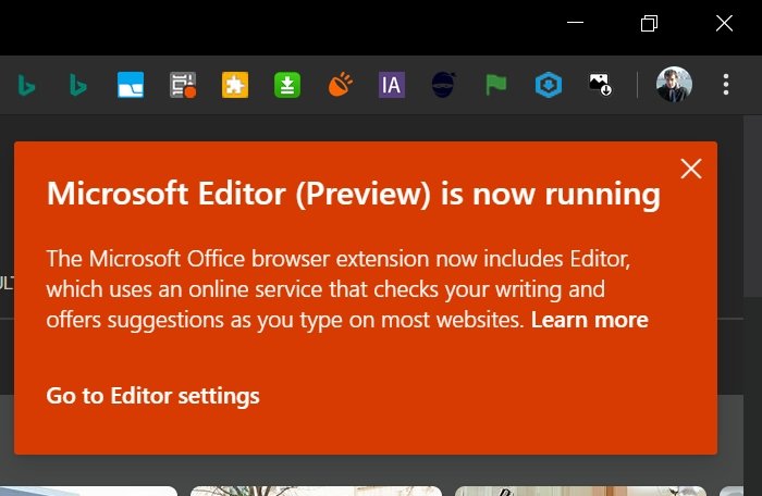 Office extensão edge editor