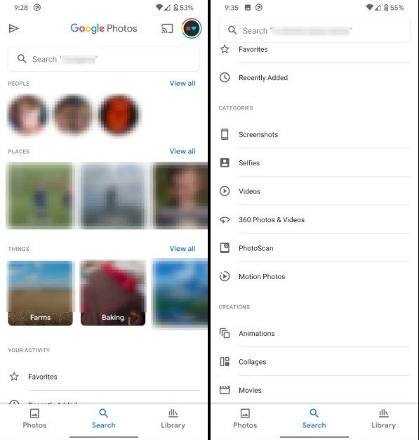 Google fotos e a nova interface