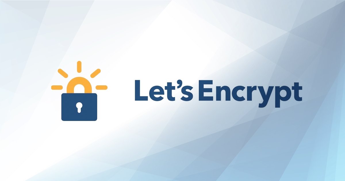 Lets Encrypt logo sobre fundo azul