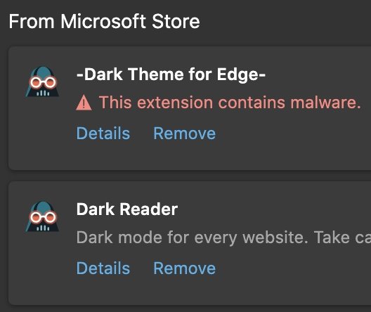 malware microsoft Store edge
