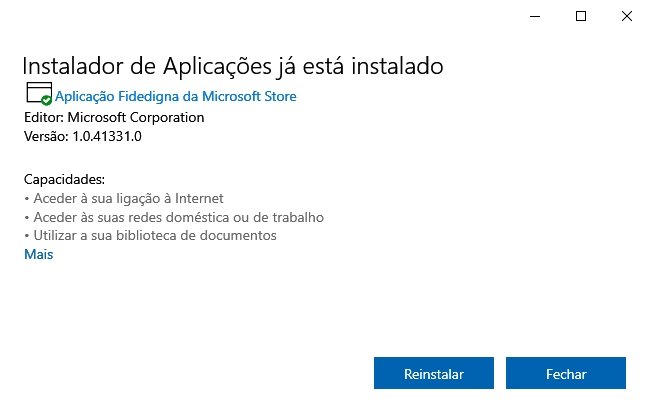Windows 10 instalador de pacotes