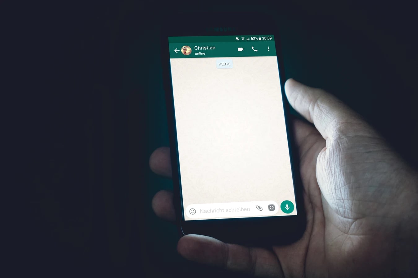 WhatsApp aplicação aberta