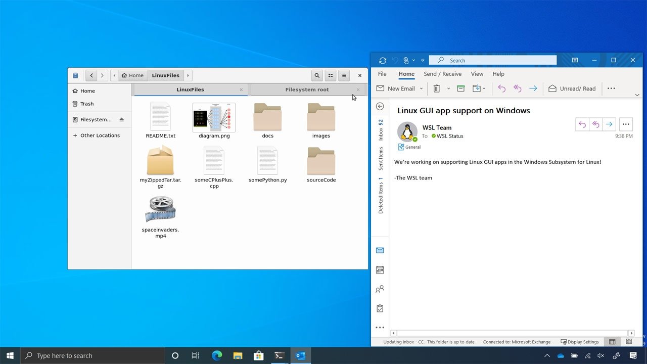 Windows 10 linux GUI