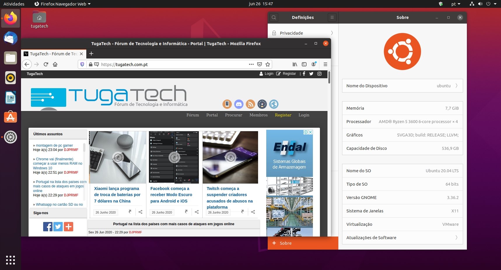 Ubuntu sistema