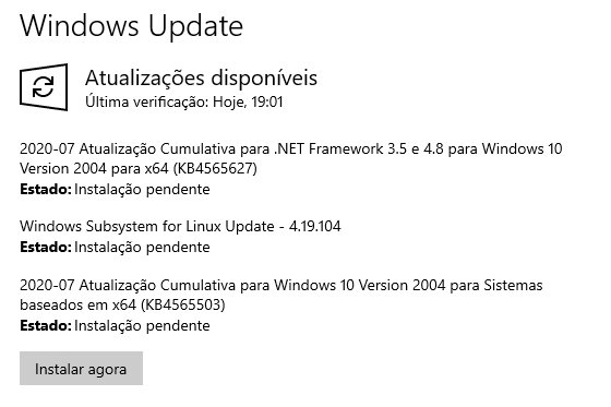 atualização windows 10