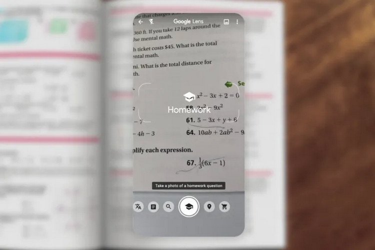 Google Lens contas matemáticas