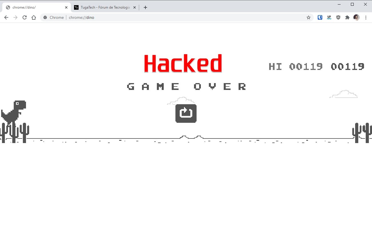 Como hackear o jogo do Dinossauro no Google Chrome?