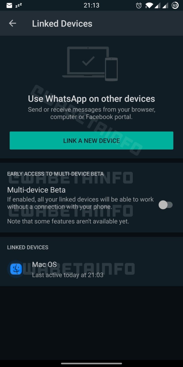 diferentes dispositivos WhatsApp funcionalidade opção