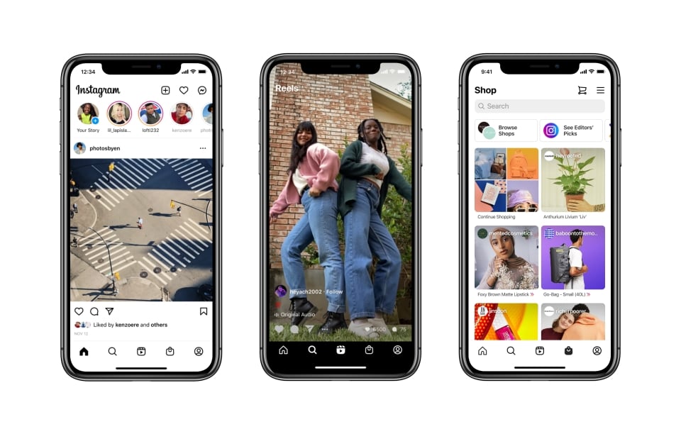 Instagram interface nova 2020