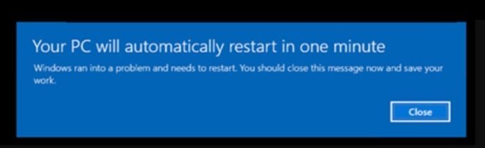 Windows 10 reinicio bug