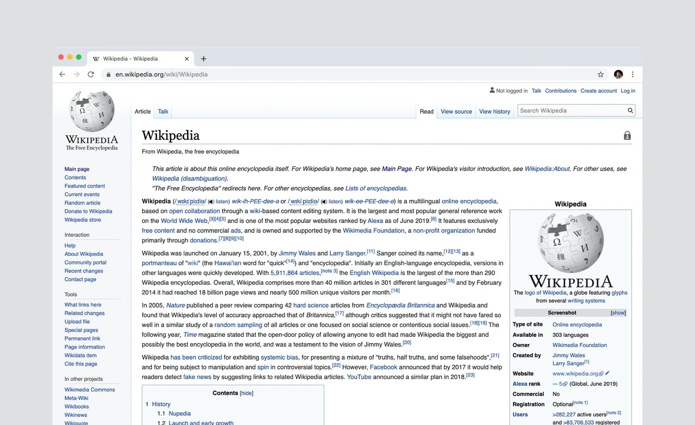 Wikipédia site
