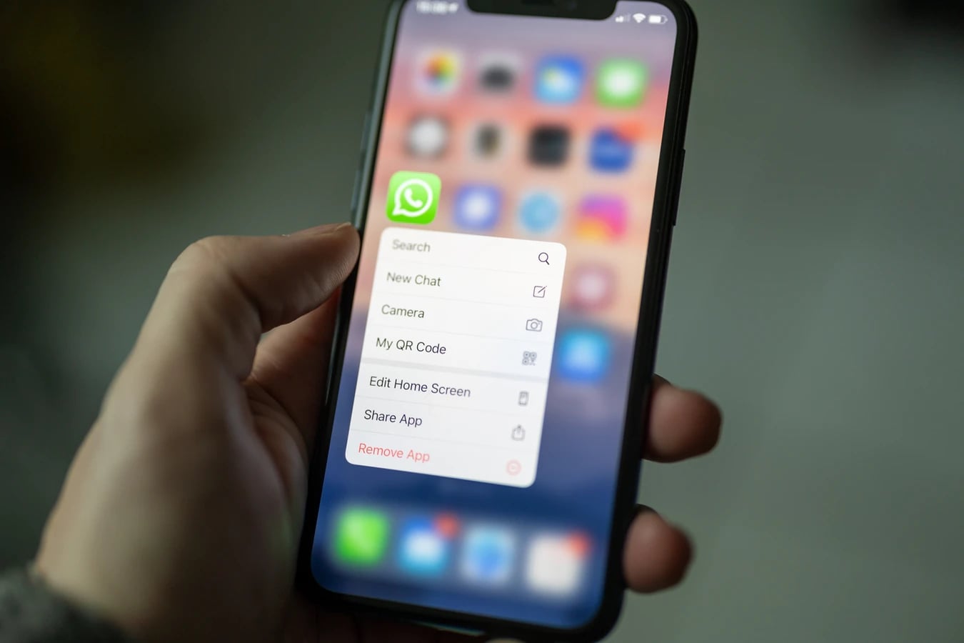 WhatsApp app em iPhone