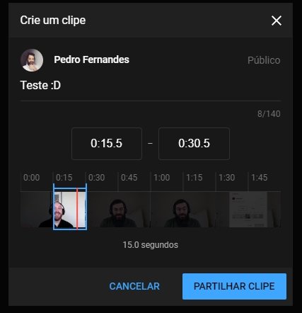 Clipe no YouTube