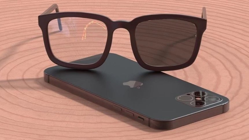 Apple Glass sobre iPhone