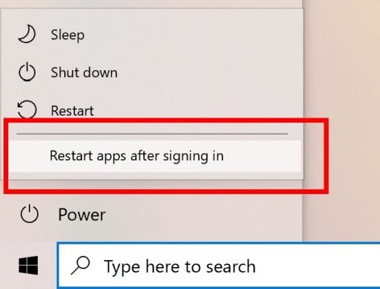 Windows 10 reiniciar apps