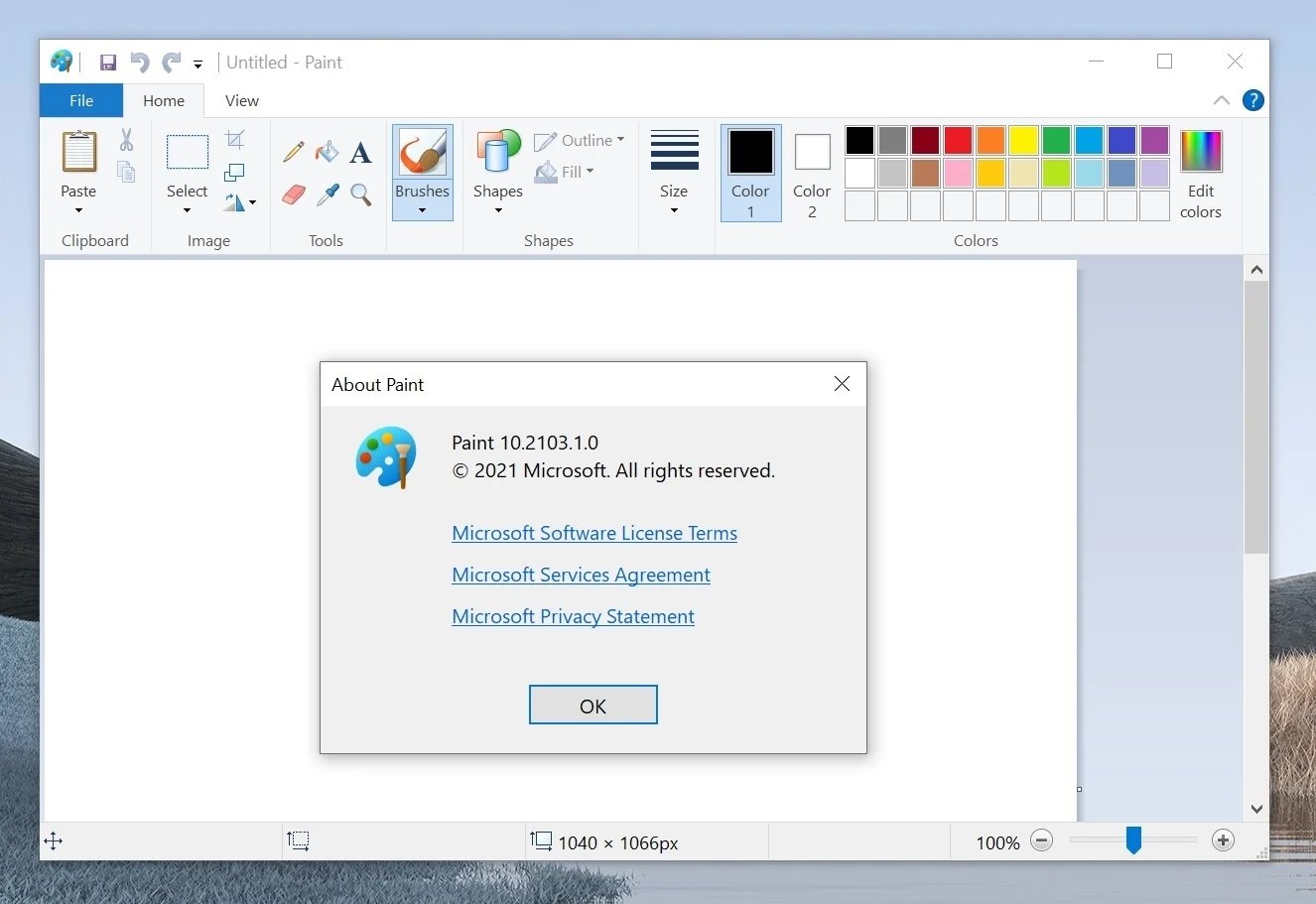 Microsoft paint sem o 3d como opção