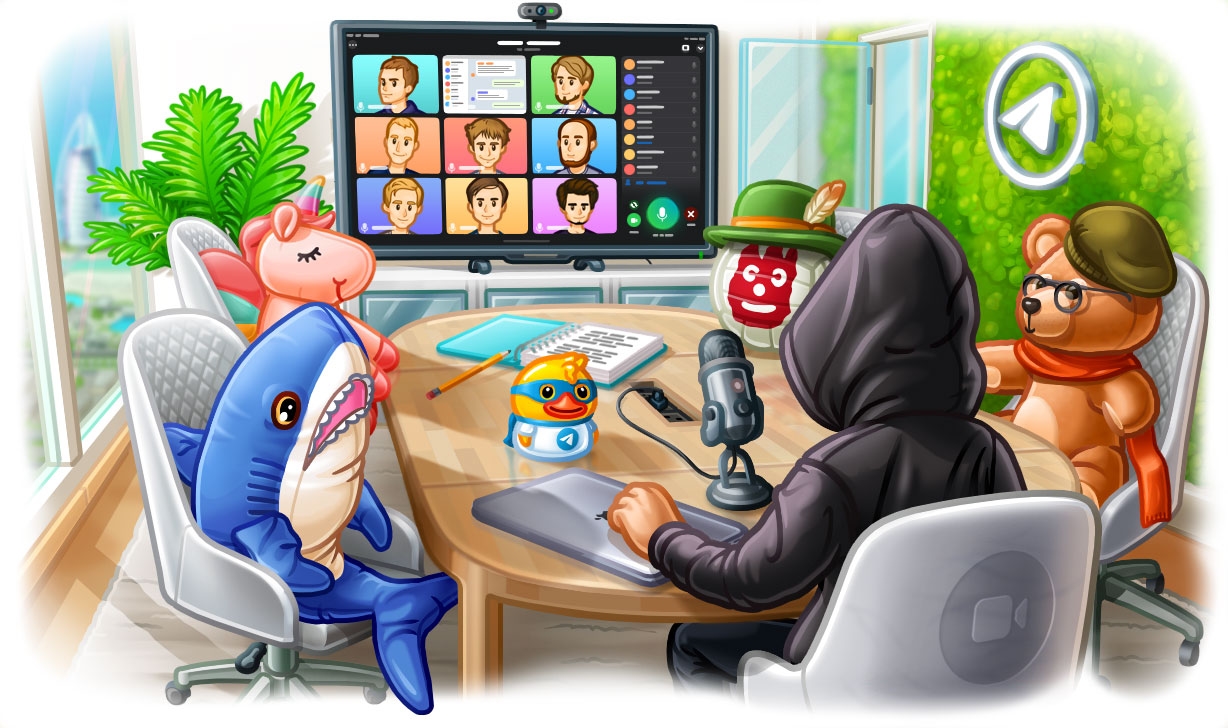 Telegram chamadas de vídeo em grupo