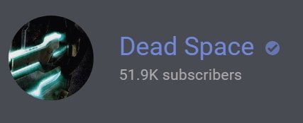nova imagem do canal de youtube do Dead Space