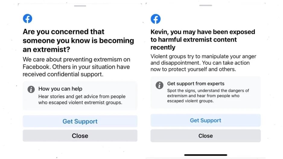 alertas de conteúdos extremistas no facebook