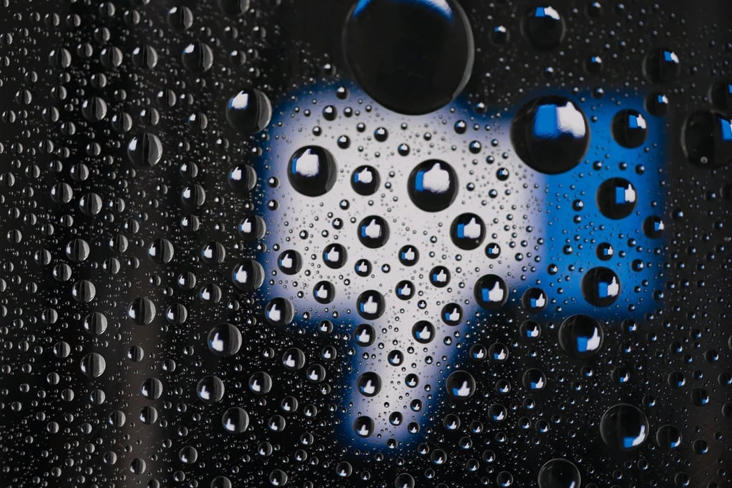 Facebook gostos sobre chuva