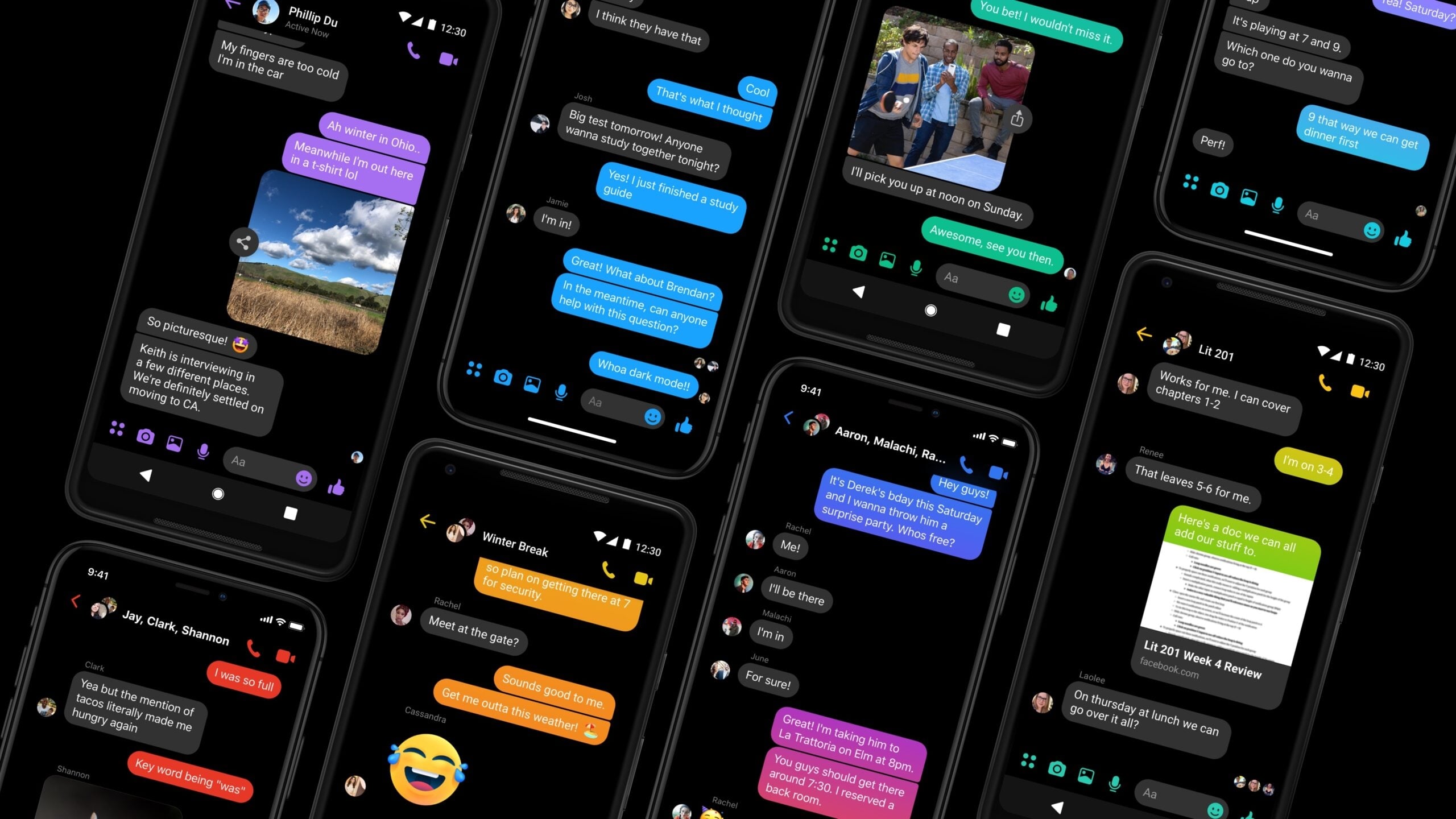 Modo Escuro no messenger