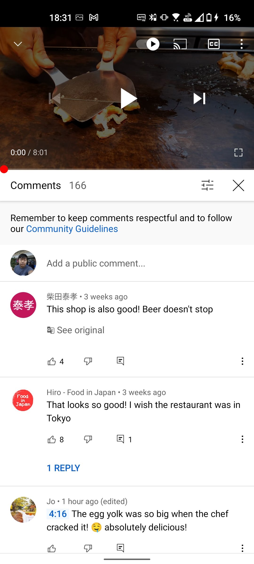 tradução de comentários no Youtube