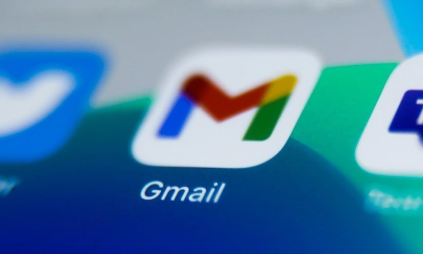 Gmail app em smartphone